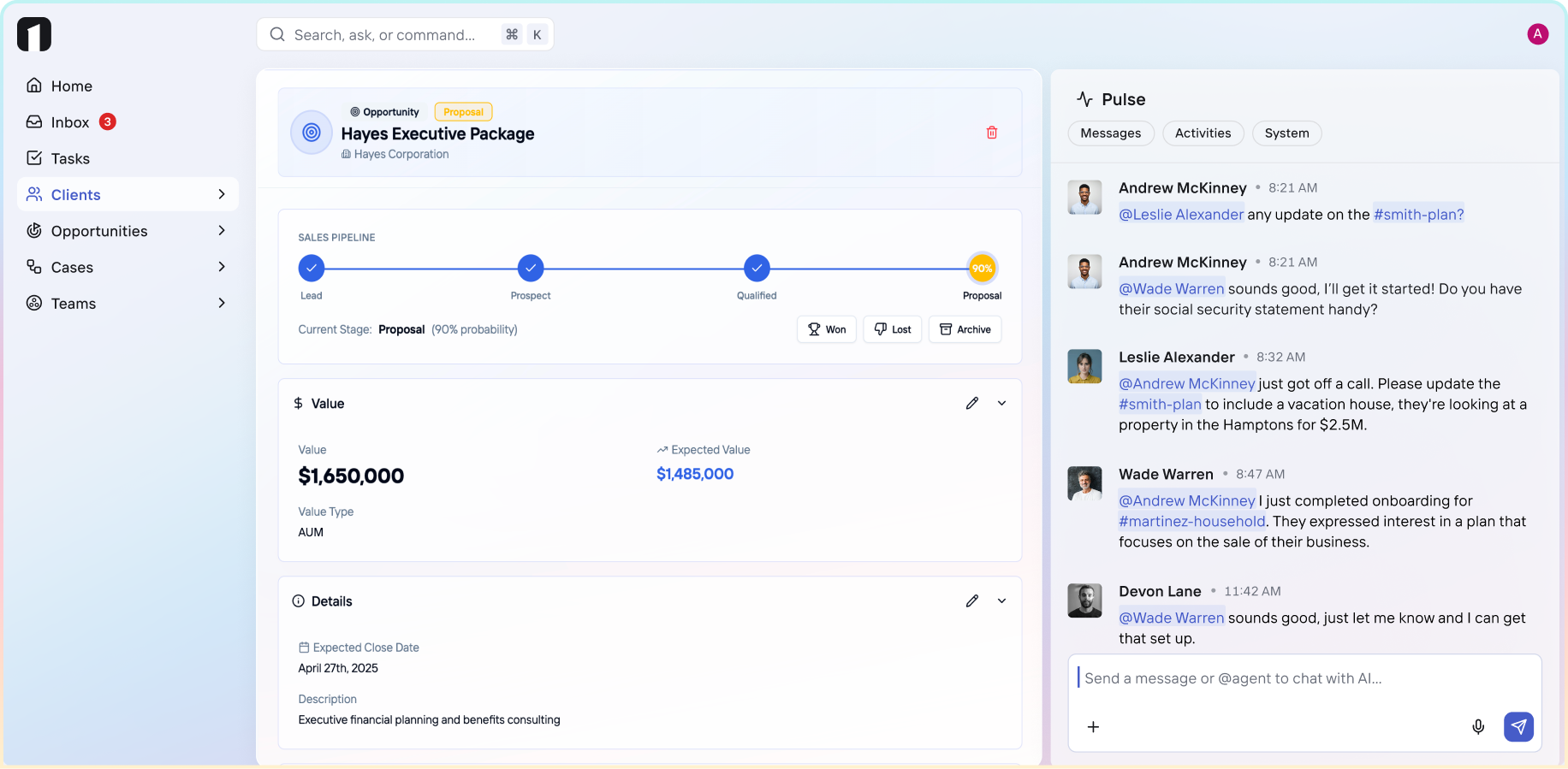 OneVest GO Dashboard Preview